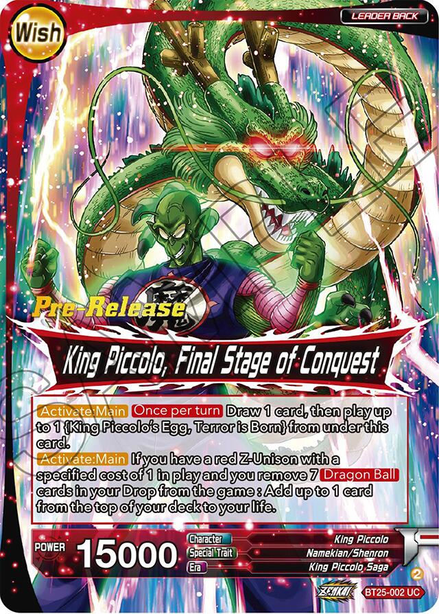 King Piccolo // King Piccolo, Final Stage of Conquest (BT25-002) [Legend of the Dragon Balls Prerelease Promos] | Event Horizon Hobbies CA