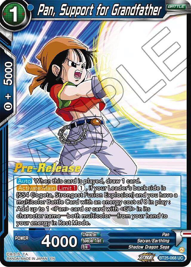 Pan, Support for Grandfather (BT25-068) [Legend of the Dragon Balls Prerelease Promos] | Event Horizon Hobbies CA