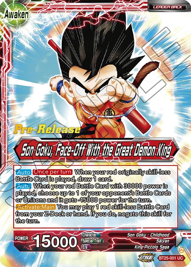 Son Goku // Son Goku Face-Off With the Great Demon King (BT25-001) [Legend of the Dragon Balls Prerelease Promos] | Event Horizon Hobbies CA