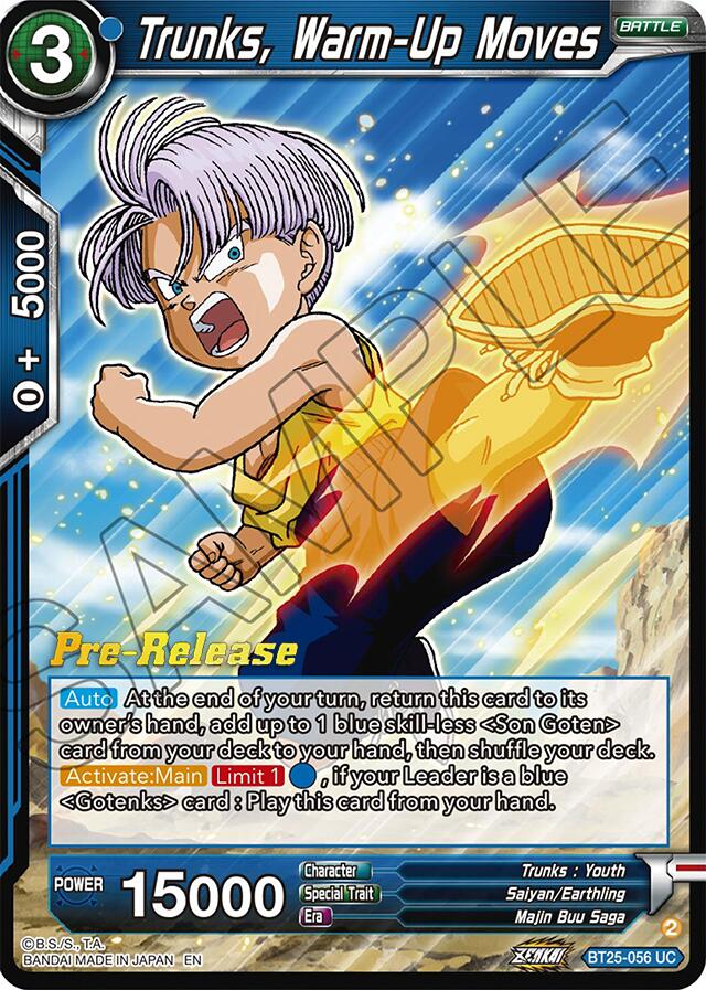 Trunks, Warm-Up Moves (BT25-056) [Legend of the Dragon Balls Prerelease Promos] | Event Horizon Hobbies CA