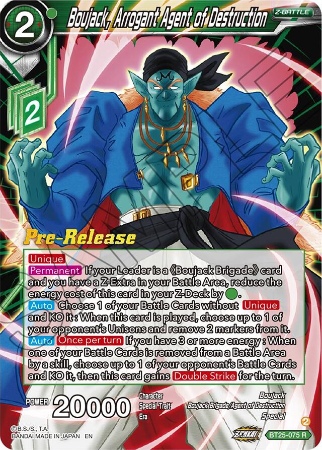 Boujack, Arrogant Agent of Destruction (BT25-075) [Legend of the Dragon Balls Prerelease Promos] | Event Horizon Hobbies CA