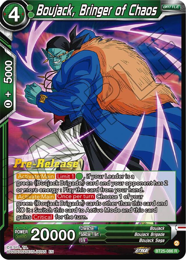 Boujack, Bringer of Chaos (BT25-086) [Legend of the Dragon Balls Prerelease Promos] | Event Horizon Hobbies CA