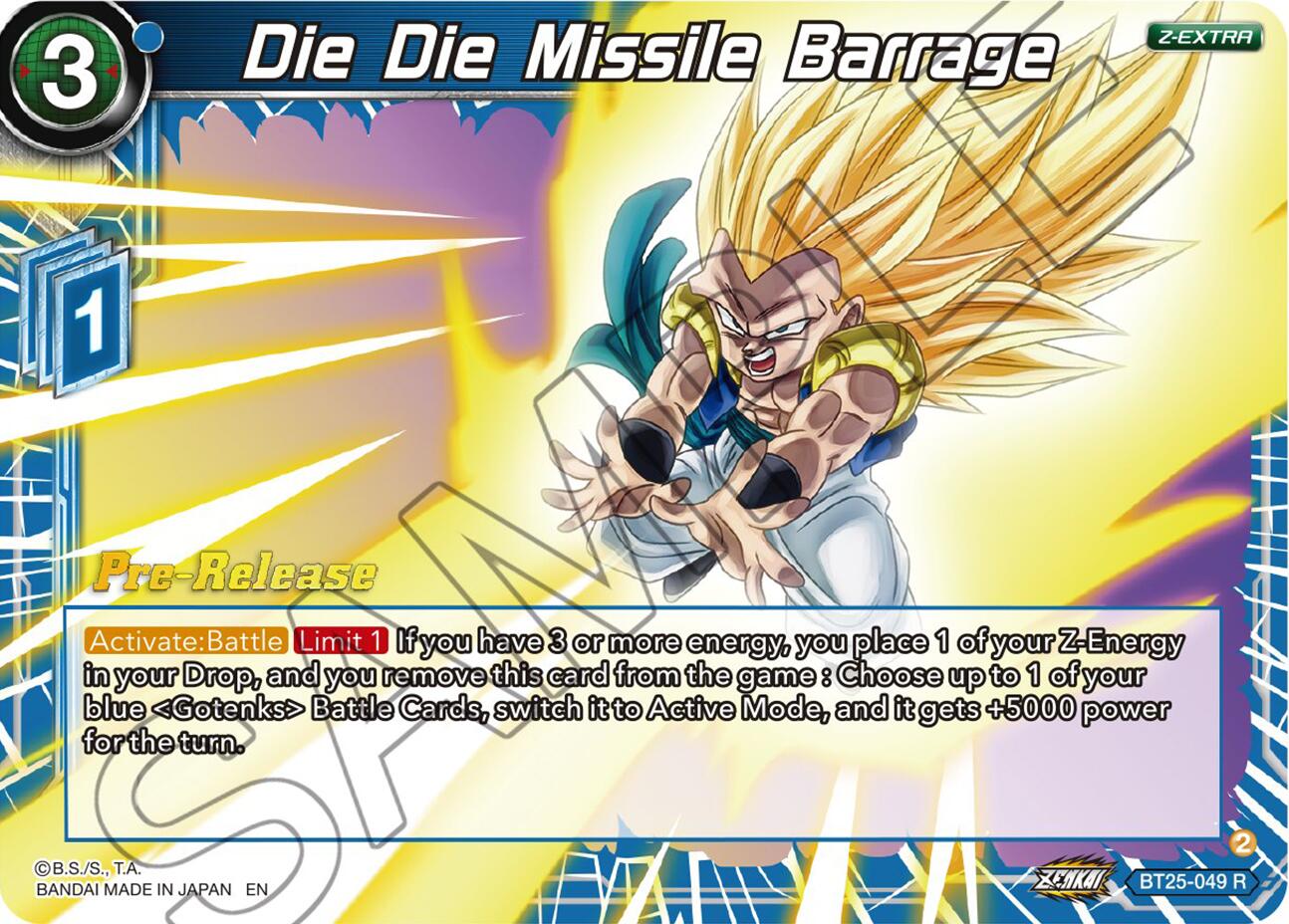 Die Die Missile Barrage (BT25-049) [Legend of the Dragon Balls Prerelease Promos] | Event Horizon Hobbies CA