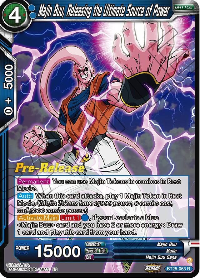 Majin Buu, Releasing the Ultimate Source of Power (BT25-063) [Legend of the Dragon Balls Prerelease Promos] | Event Horizon Hobbies CA