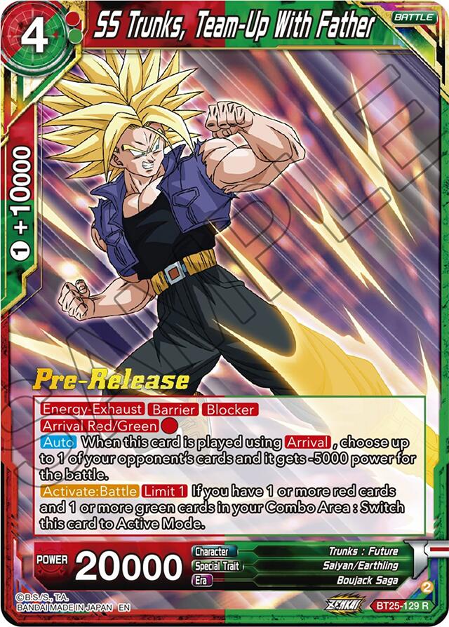 SS Trunks, Team-Up With Father (BT25-129) [Legend of the Dragon Balls Prerelease Promos] | Event Horizon Hobbies CA