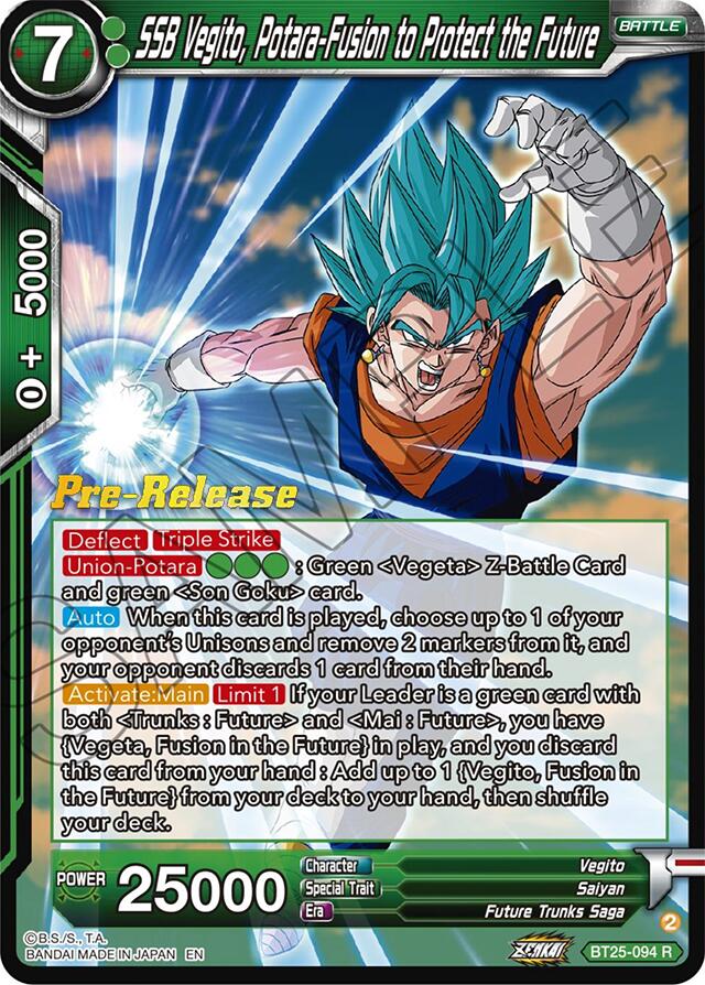 SSB Vegito, Potara-Fusion to Protect the Future (BT25-094) [Legend of the Dragon Balls Prerelease Promos] | Event Horizon Hobbies CA