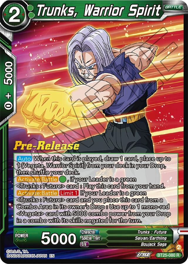 Trunks, Warrior Spirit (BT25-080) [Legend of the Dragon Balls Prerelease Promos] | Event Horizon Hobbies CA