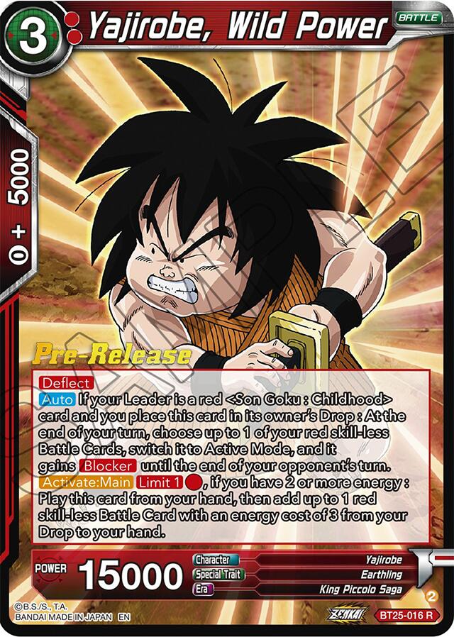 Yajirobe, Wild Power (BT25-016) [Legend of the Dragon Balls Prerelease Promos] | Event Horizon Hobbies CA