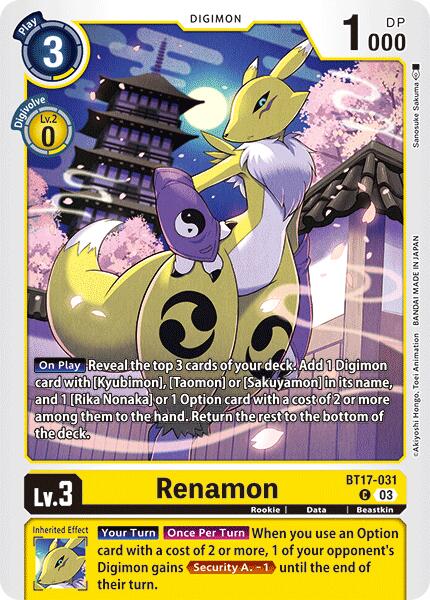 Renamon [BT17-031] [Secret Crisis] | Event Horizon Hobbies CA