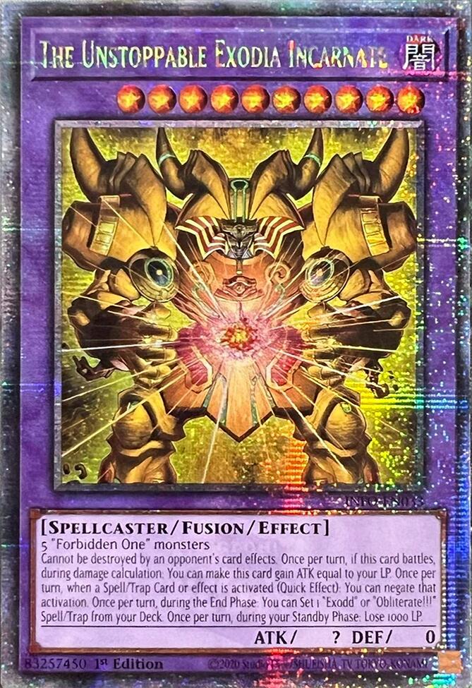 The Unstoppable Exodia Incarnate (Quarter Century Secret Rare) [INFO-EN033] Quarter Century Secret Rare | Event Horizon Hobbies CA