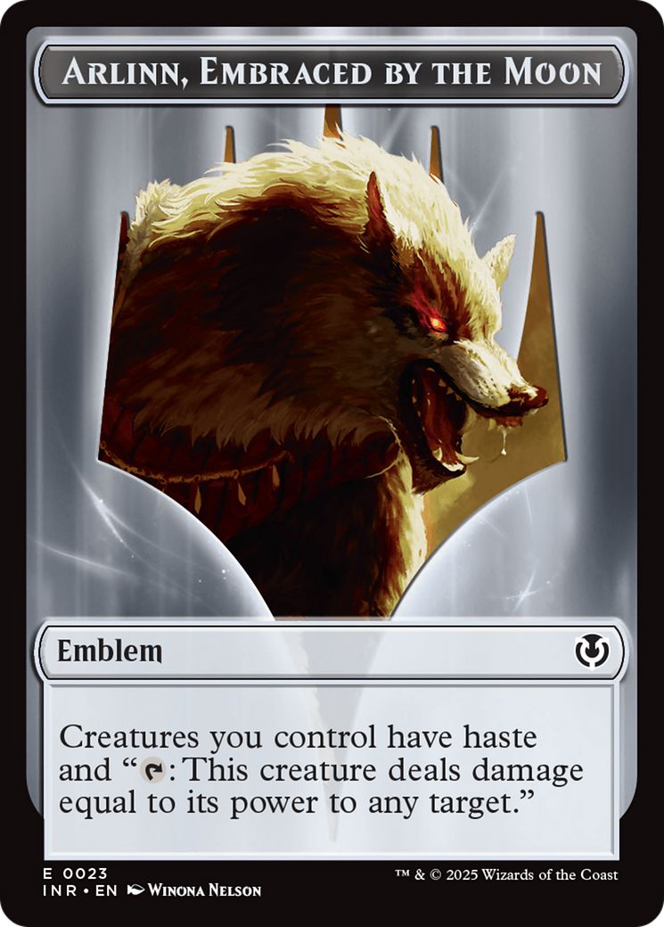 Wolf (0018) // Emblem - Arlinn, Embraces by the Moon Double-Sided Token [Innistrad Remastered Tokens] | Event Horizon Hobbies CA