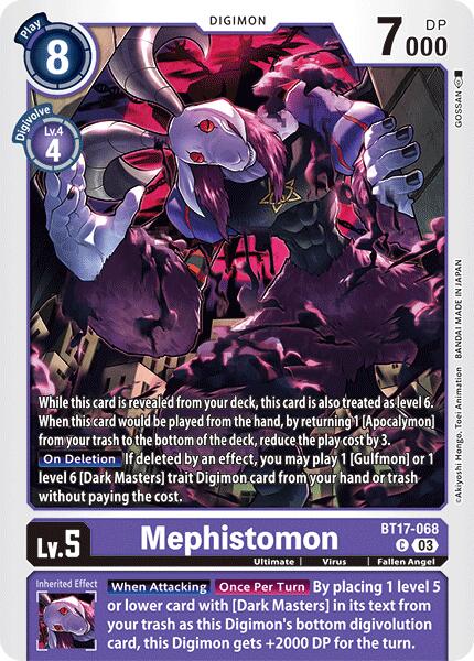 Mephistomon [BT17-068] [Secret Crisis] | Event Horizon Hobbies CA