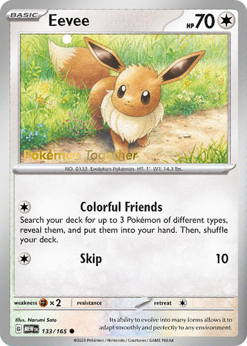 Eevee (133/165) (PokePost Promo) [Scarlet & Violet: 151] | Event Horizon Hobbies CA