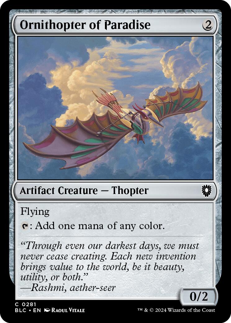 Ornithopter of Paradise [Bloomburrow Commander] | Event Horizon Hobbies CA