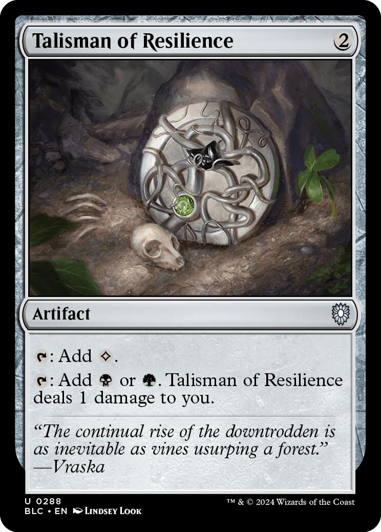 Talisman of Resilience [Bloomburrow Commander] | Event Horizon Hobbies CA