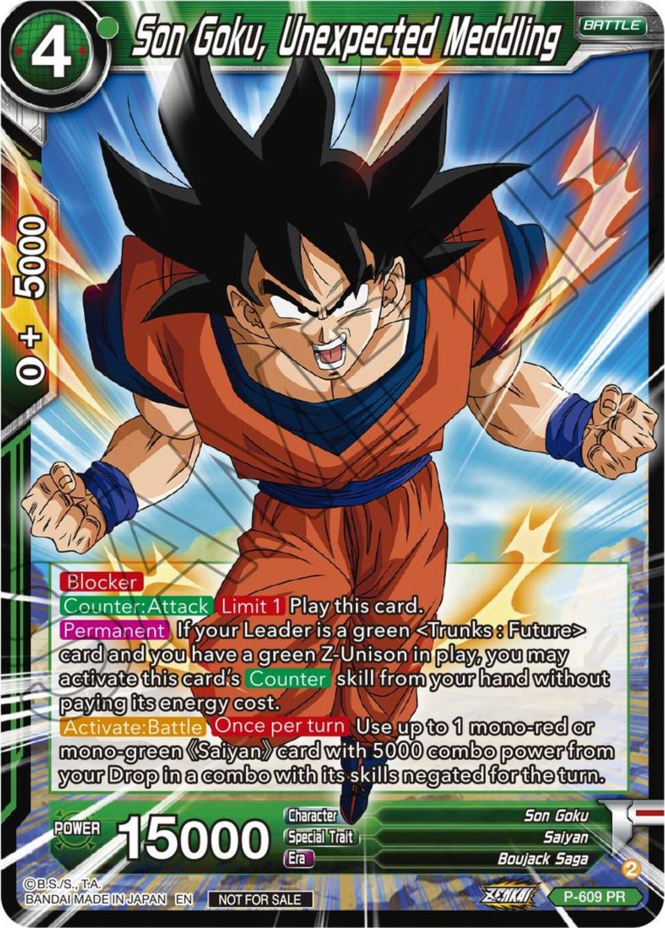 Son Goku, Unexpected Meddling (Tournament Pack Vol. 8) (P-609) [Promotion Cards] | Event Horizon Hobbies CA