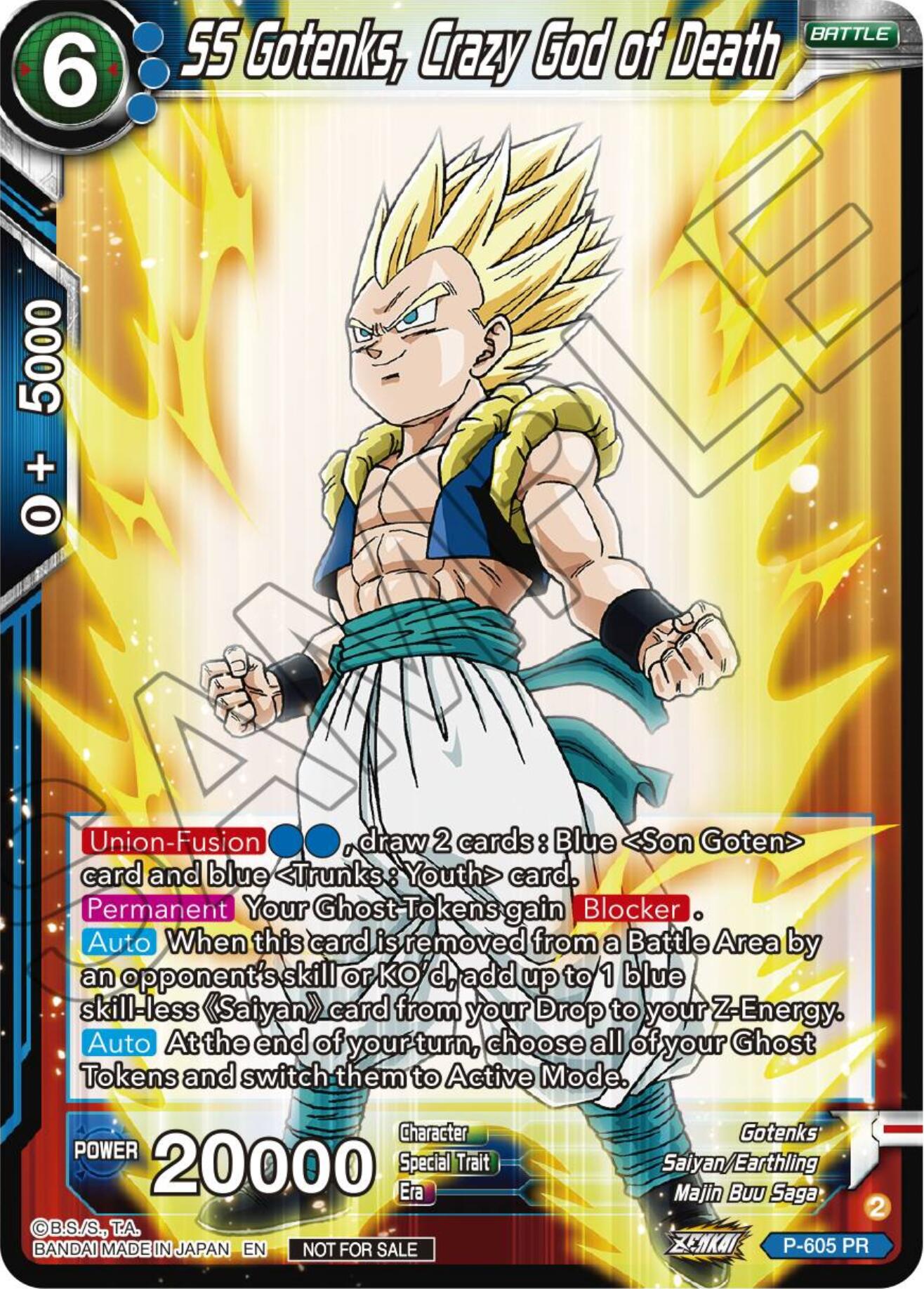 SS Gotenks, Crazy God of Death (Tournament Pack Vol. 8) (P-605) [Promotion Cards] | Event Horizon Hobbies CA