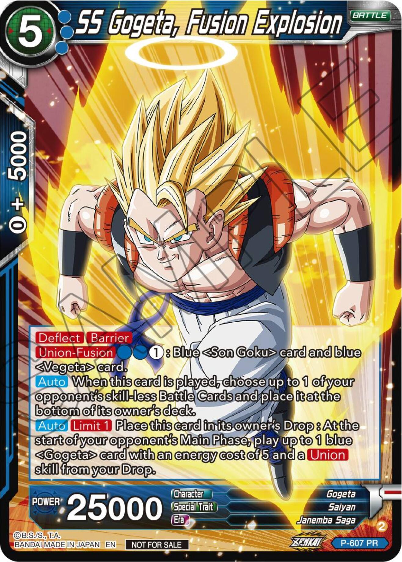 SS Gogeta, Fusion Explosion (Tournament Pack Vol. 8) (P-607) [Promotion Cards] | Event Horizon Hobbies CA