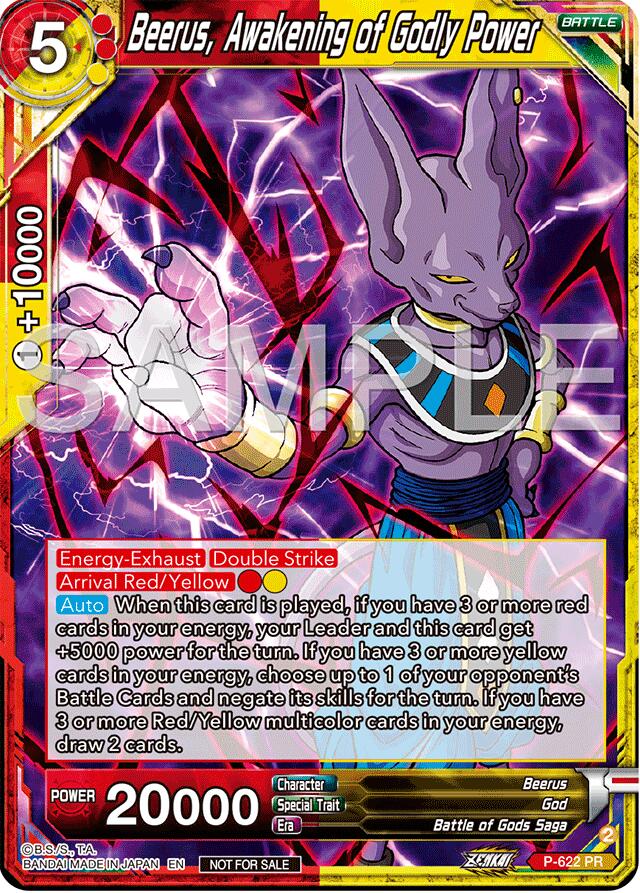 Beerus, Awakening of Godly Power (Deluxe Pack 2024 Vol.2) (P-622) [Promotion Cards] | Event Horizon Hobbies CA