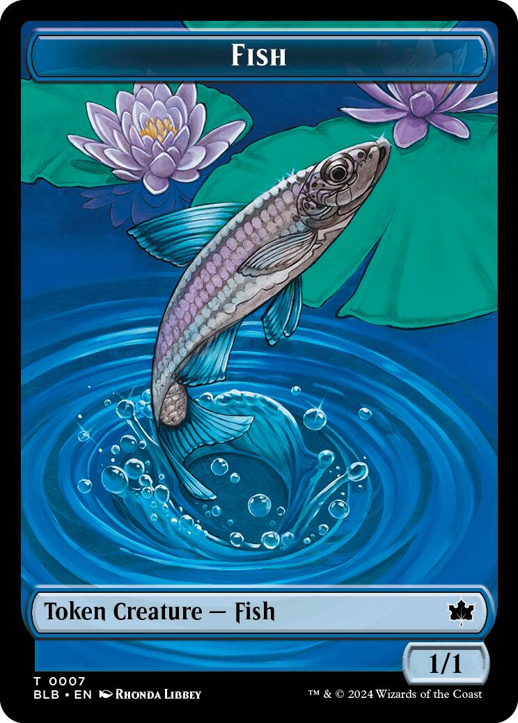 Bird (011) // Fish Double-Sided Token [Bloomburrow Commander Tokens] | Event Horizon Hobbies CA