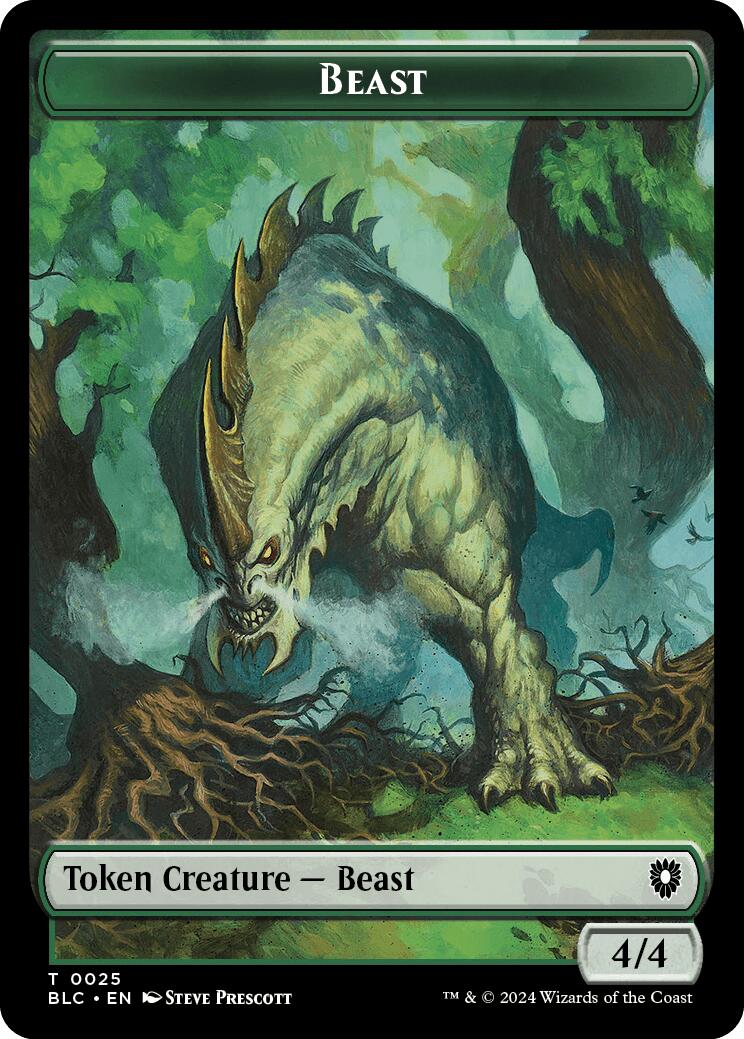 Cat // Beast (025) Double-Sided Token [Bloomburrow Commander Tokens] | Event Horizon Hobbies CA