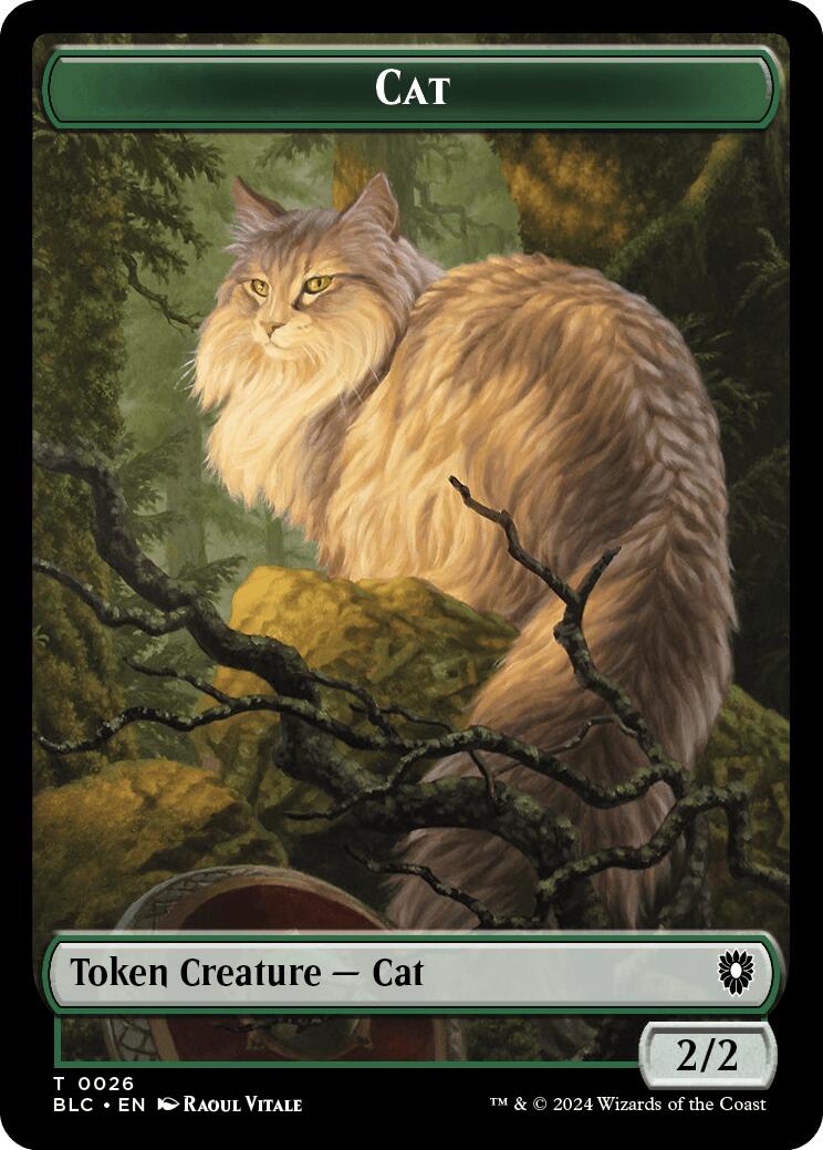 Cat // Beast (025) Double-Sided Token [Bloomburrow Commander Tokens] | Event Horizon Hobbies CA