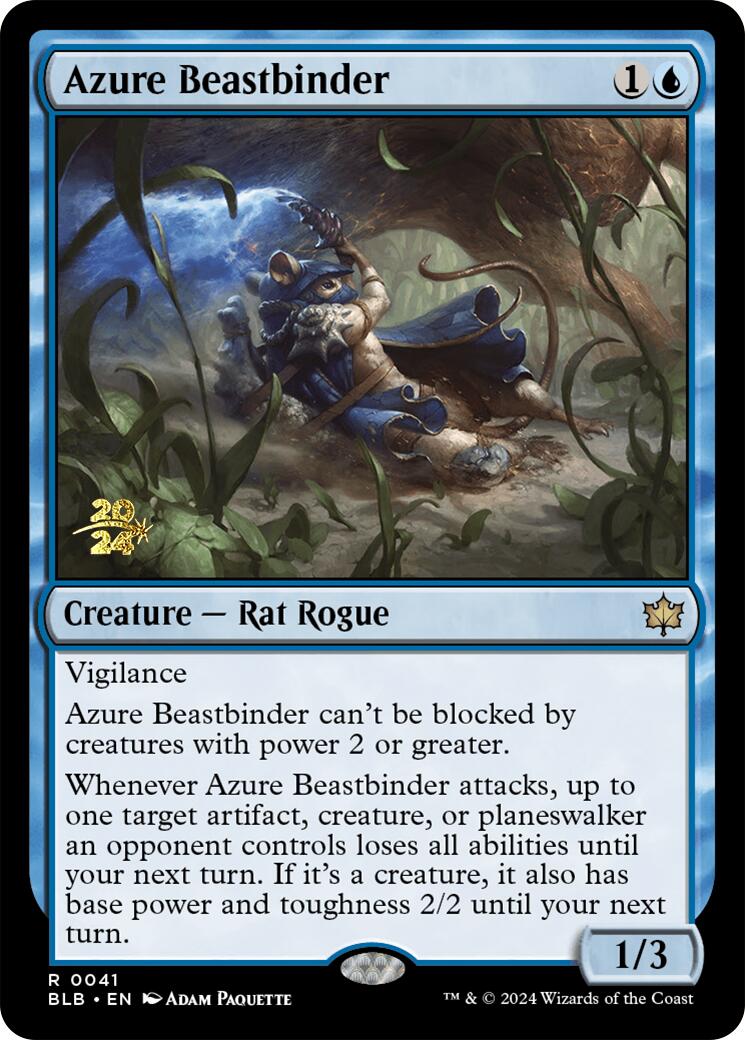 Azure Beastbinder [Bloomburrow Prerelease Promos] | Event Horizon Hobbies CA