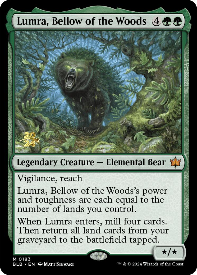 Lumra, Bellow of the Woods [Bloomburrow Prerelease Promos] | Event Horizon Hobbies CA