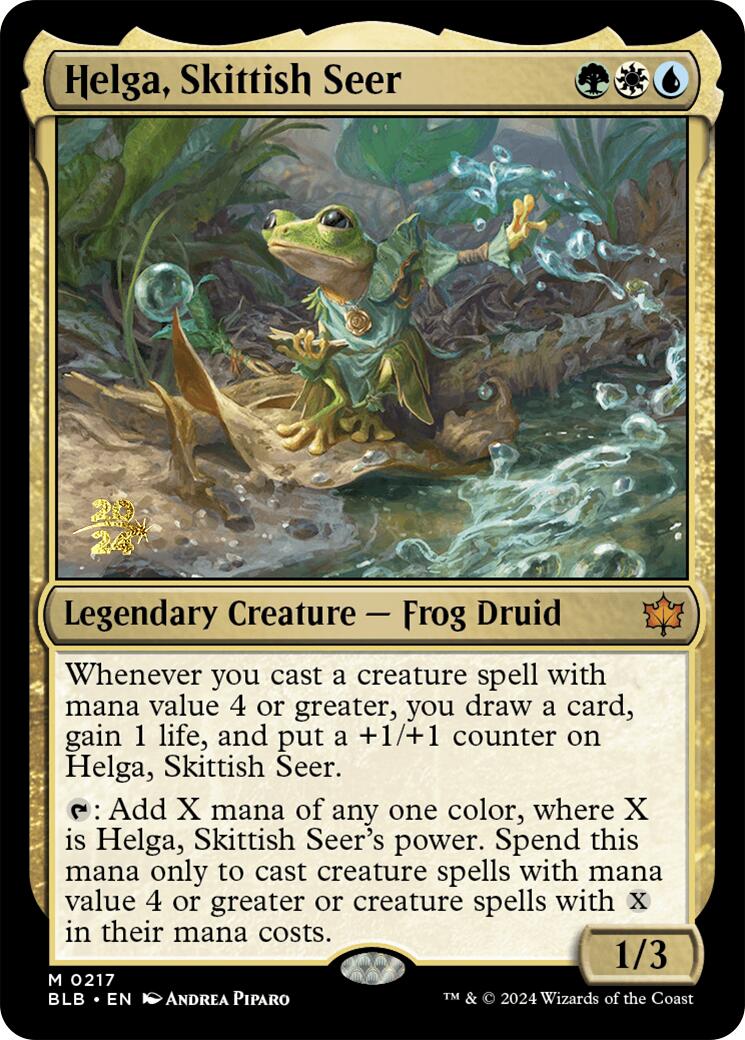 Helga, Skittish Seer [Bloomburrow Prerelease Promos] | Event Horizon Hobbies CA