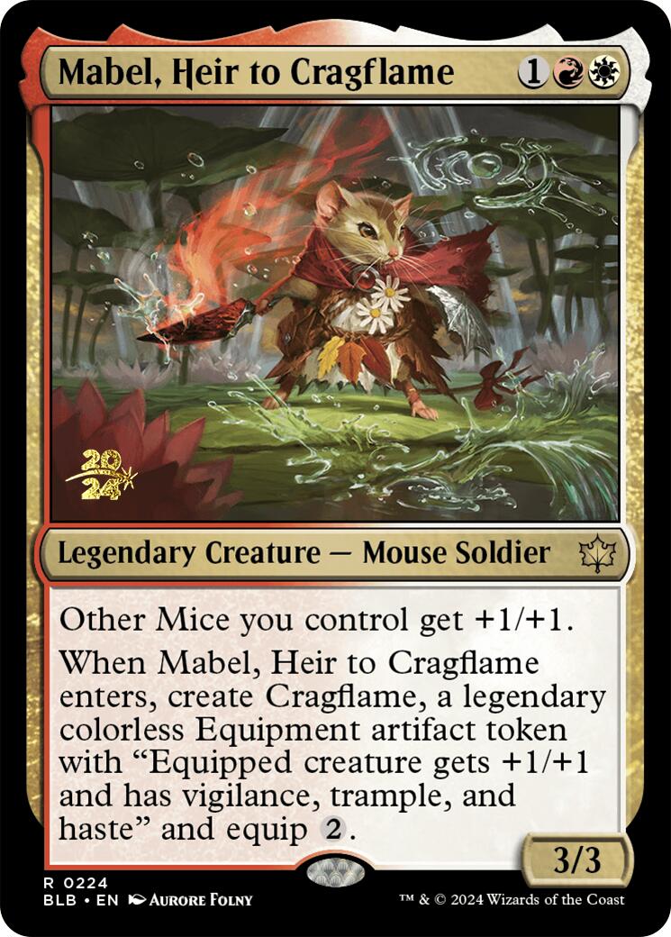 Mabel, Heir to Cragflame [Bloomburrow Prerelease Promos] | Event Horizon Hobbies CA