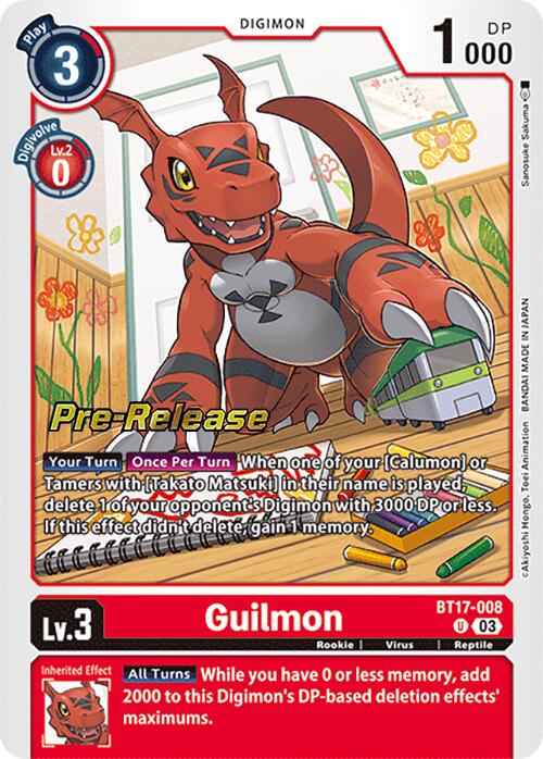 Guilmon [BT17-008] [Secret Crisis Pre-Release Cards] | Event Horizon Hobbies CA