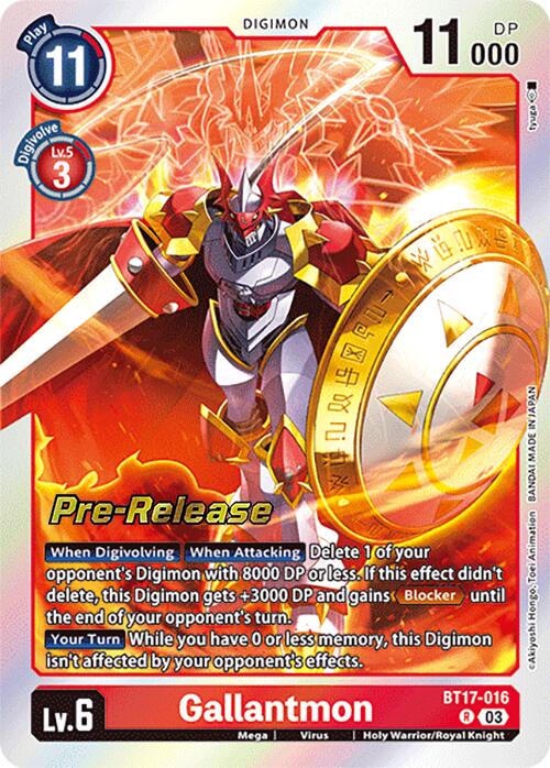 Gallantmon [BT17-016] [Secret Crisis Pre-Release Cards] | Event Horizon Hobbies CA