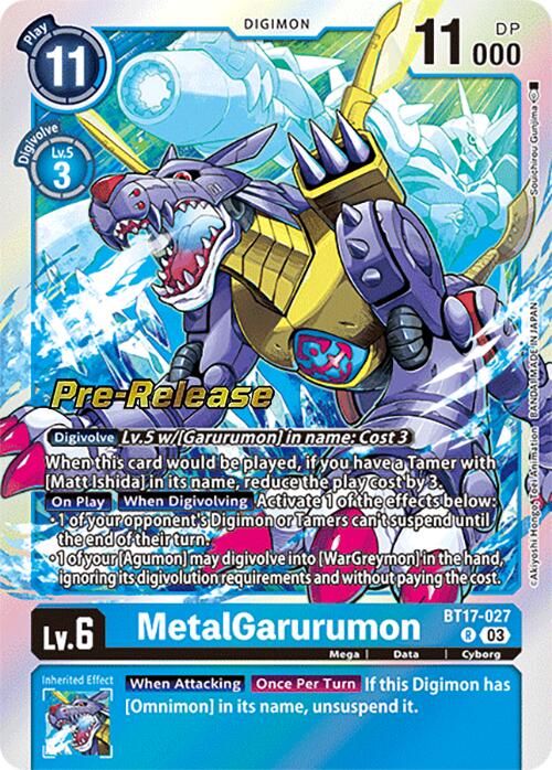 MetalGarurumon [BT17-027] [Secret Crisis Pre-Release Cards] | Event Horizon Hobbies CA