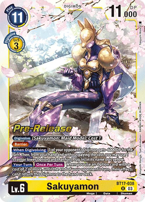 Sakuyamon [BT17-038] [Secret Crisis Pre-Release Cards] | Event Horizon Hobbies CA