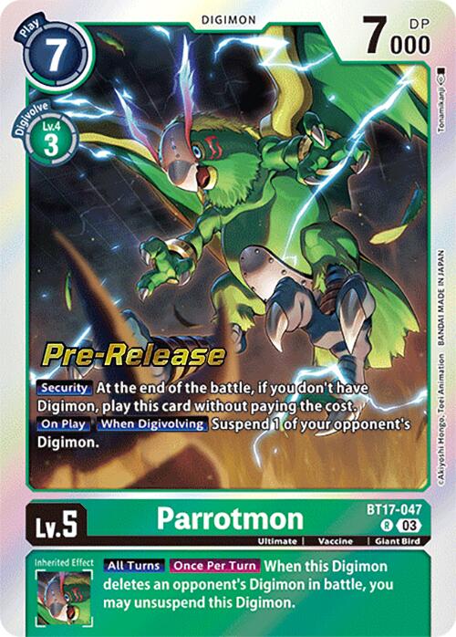 Parrotmon [BT17-047] [Secret Crisis Pre-Release Cards] | Event Horizon Hobbies CA