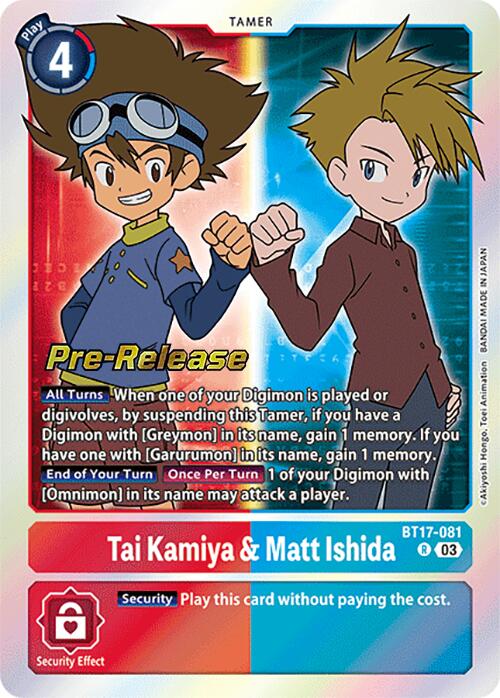 Tai Kamiya & Matt Ishida [BT17-081] [Secret Crisis Pre-Release Cards] | Event Horizon Hobbies CA