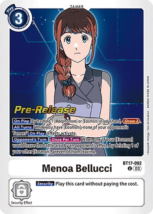 Menoa Bellucci [BT17-092] [Secret Crisis Pre-Release Cards] | Event Horizon Hobbies CA