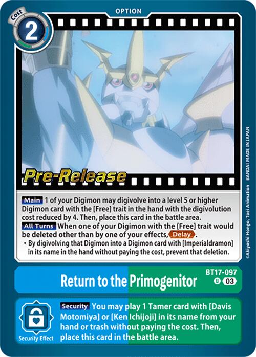 Return to the Primogenitor [BT17-097] [Secret Crisis Pre-Release Cards] | Event Horizon Hobbies CA