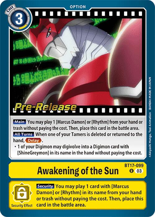 Awakening of the Sun [BT17-099] [Secret Crisis Pre-Release Cards] | Event Horizon Hobbies CA