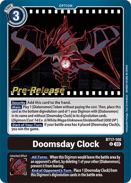 Doomsday Clock [BT17-100] [Secret Crisis Pre-Release Cards] | Event Horizon Hobbies CA