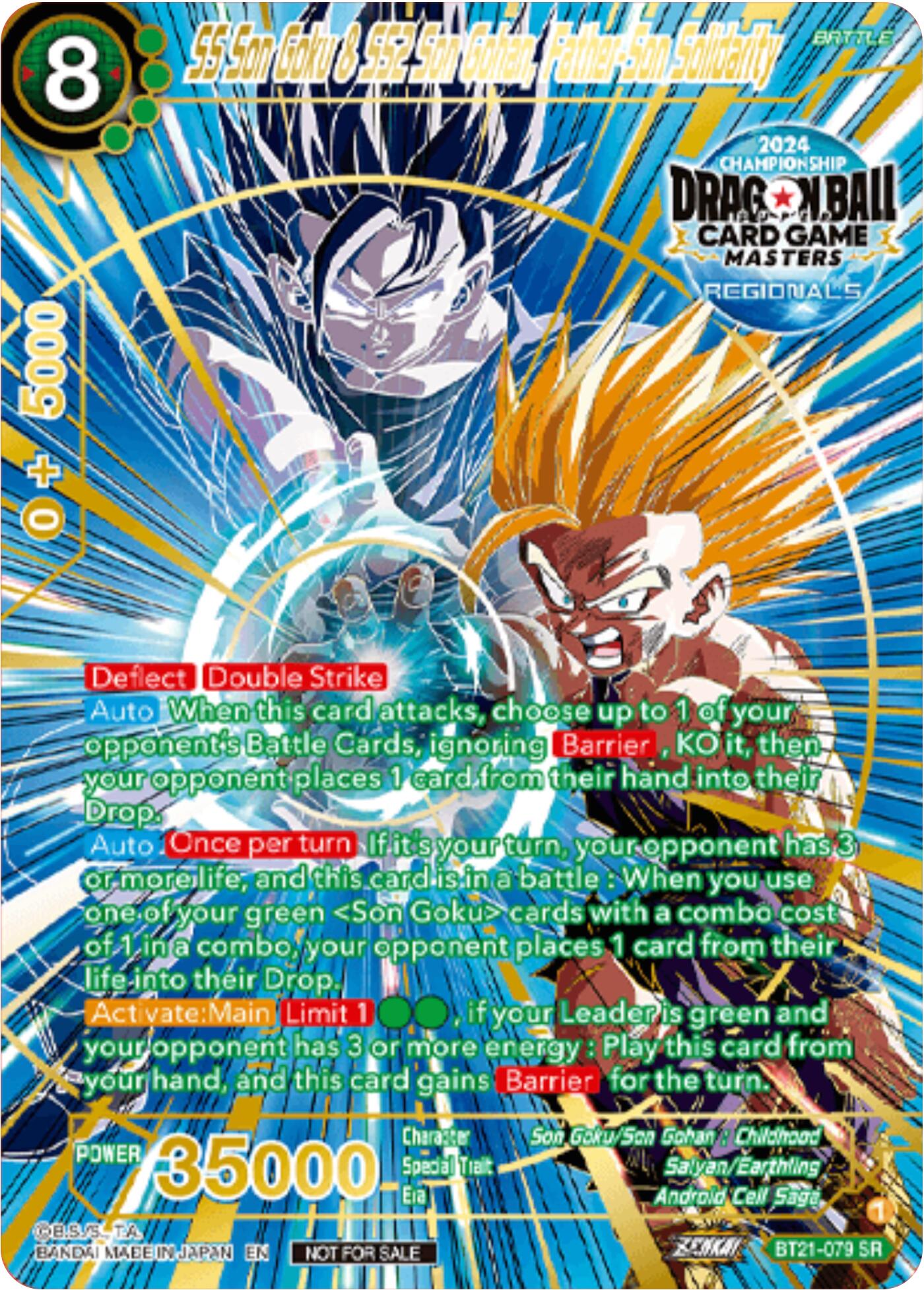 SS Son Goku & SS2 Son Gohan, Father-Son Solidarity (Championship 2024 Top 16 Alternate Art Vol.2) (BT21-079) [Tournament Promotion Cards] | Event Horizon Hobbies CA