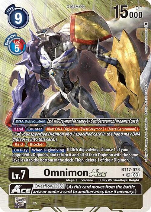 Omnimon ACE [BT17-078] (Alternate Art) [Secret Crisis] | Event Horizon Hobbies CA