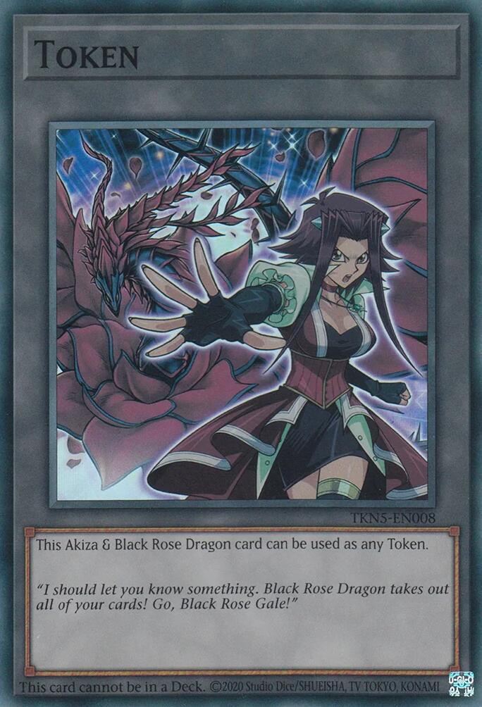 Token: Akiza & Black Rose Dragon [TKN5-EN008] Super Rare | Event Horizon Hobbies CA