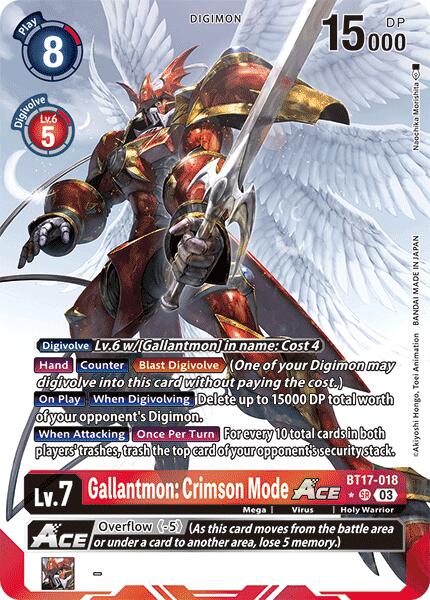 Gallantmon: Crimson Mode ACE [BT17-018] (Alternate Art) [Secret Crisis] | Event Horizon Hobbies CA