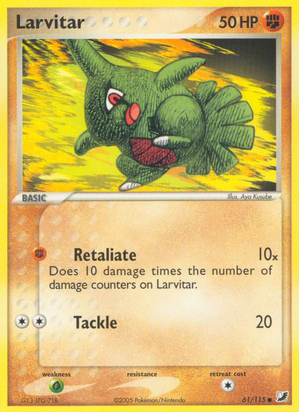 Larvitar (61/115) [EX: Unseen Forces] | Event Horizon Hobbies CA