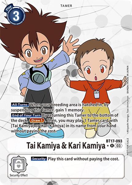 Tai Kamiya & Kari Kamiya [BT17-093] (Alternate Art) [Secret Crisis] | Event Horizon Hobbies CA