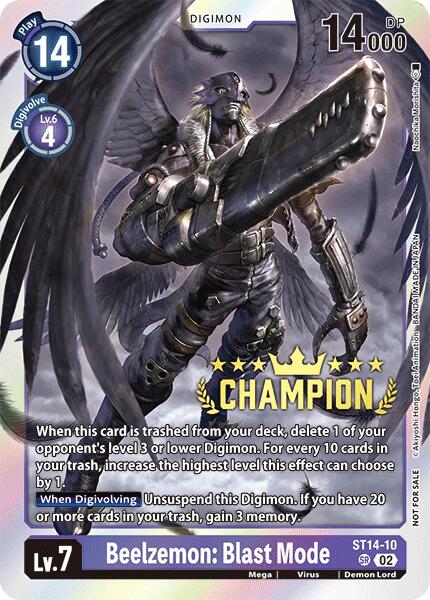 Beelzemon: Blast Mode [ST14-10] (Digimon 3-On-3 Champion) [Starter Deck: Beelzemon Advanced Deck Set] | Event Horizon Hobbies CA