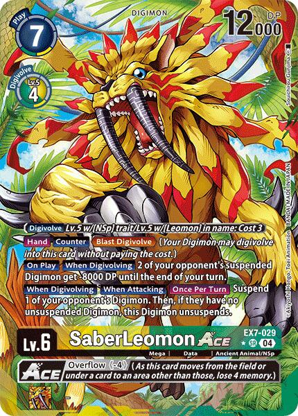 SaberLeomon ACE [EX7-029] (Alternate Art) [Digimon LIBERATOR] | Event Horizon Hobbies CA