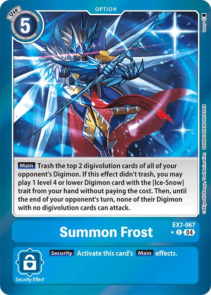 Summon Frost [EX7-067] (Foil) [Digimon LIBERATOR] | Event Horizon Hobbies CA