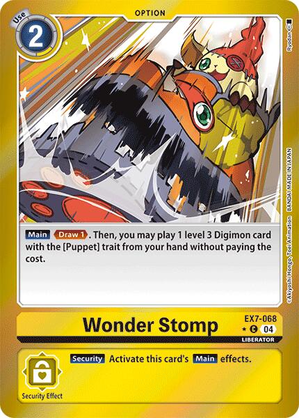 Wonder Stomp [EX7-068] (Foil) [Digimon LIBERATOR] | Event Horizon Hobbies CA